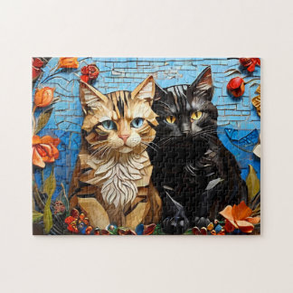 Cat Mozaïek Glas in lood Designer Puzzel Legpuzzel