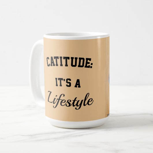 Cat mug catitude it's a lifestyle (Devant gauche)