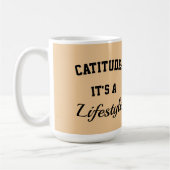 Cat mug catitude it's a lifestyle koffiemok (Links)
