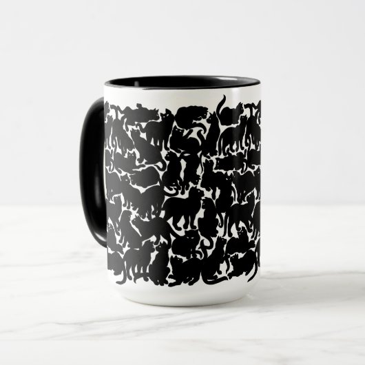 Cat Mug Coffee Coupe Cool Amoureux des chats Art C (Devant gauche)