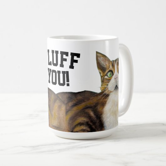 Cat mug fluff you koffiemok (Voorkant rechts)