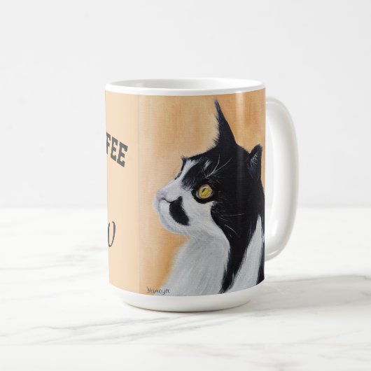 Cat mug I need coffee right meow (Devant droit)
