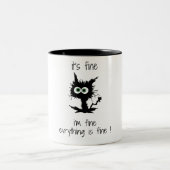 Cat Mug It’s Fine, I’m Fine, Everything is fine (Centre)