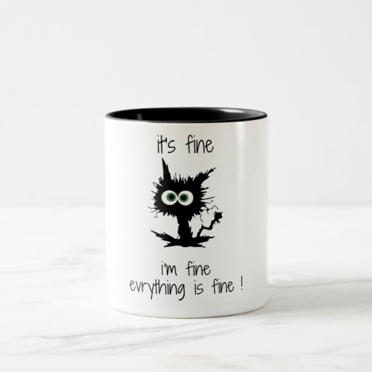 Cat Mug It’s Fine, I’m Fine, Everything is fine (Centre)