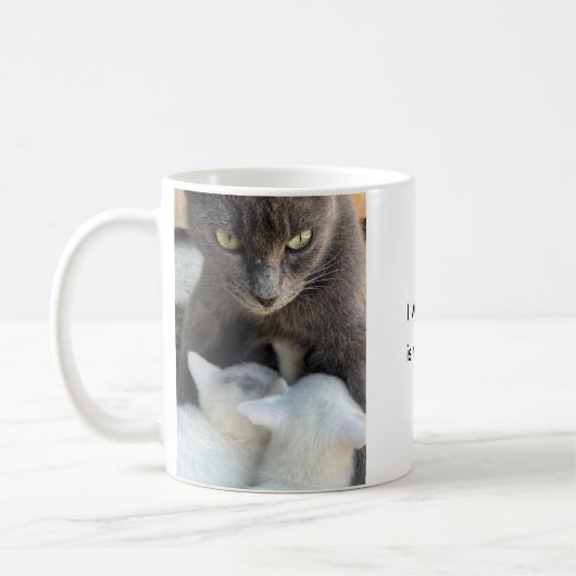 Cat Mug, Motherhood Fun, Funny Mug (Gauche)