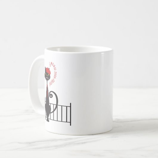 Cat Mug - Parlez-Vouz Meow ? (Devant gauche)