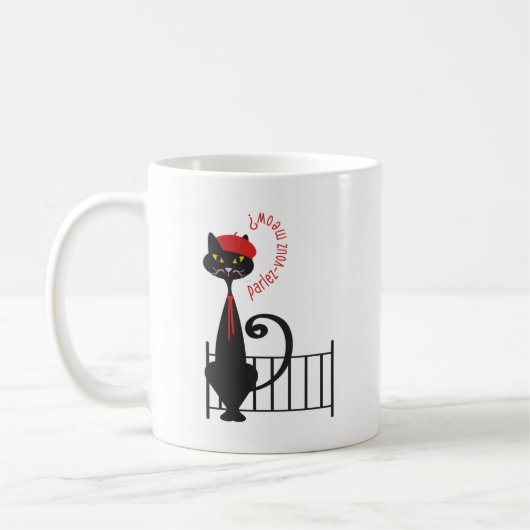 Cat Mug - Parlez-Vouz Meow ? (Gauche)