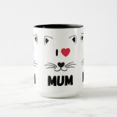 Cat mugs I love mum (Centre)