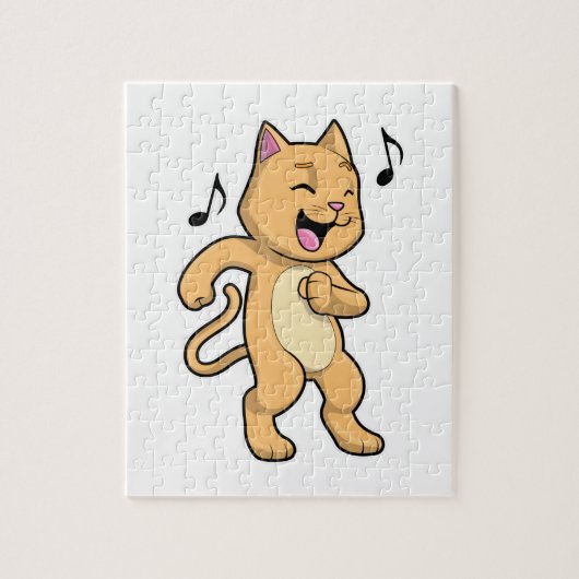 Cat Music Dance Legpuzzel (Verticaal)