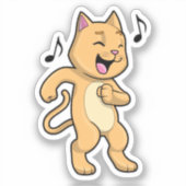 Cat Music Dance Sticker (Voorkant)