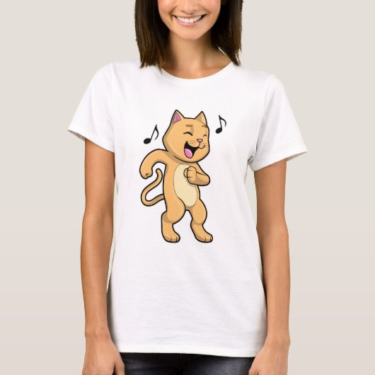 Cat Music Dance T-shirt (Voorkant)