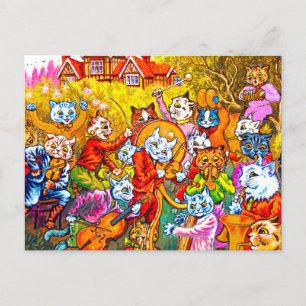 Cat Musical Band Briefkaart