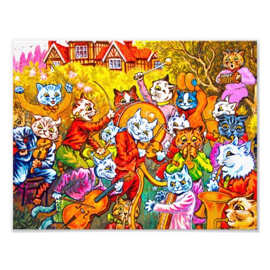 Cat Musical Band Foto Afdruk (Voorkant)