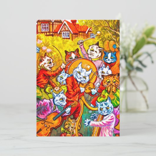 Cat Musical Band Kaart (Staand voorkant)
