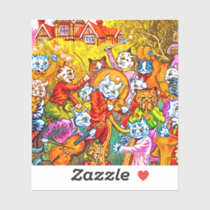 Cat Musical Band Sticker