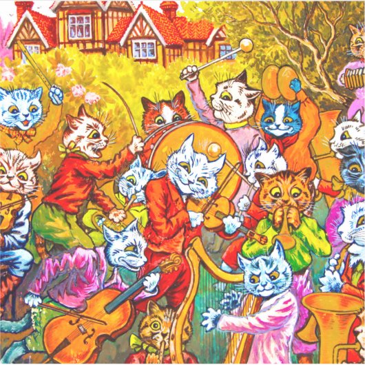 Cat Musical Band Sticker (Voorkant)