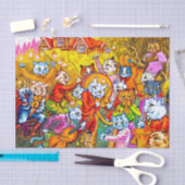 Cat Musical Band Tissuepapier (Craft)