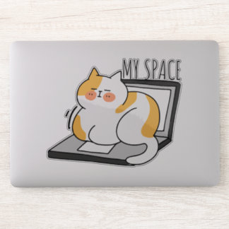 Cat My Space Sticker