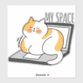Cat My Space Sticker (Vel)