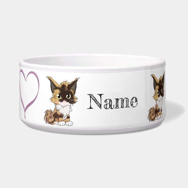 Cat name  voerbakje (Voorkant)