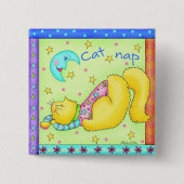 Cat Nap Button Badge (Voorkant)