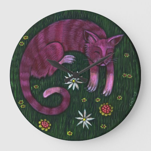 Cat Nap Clock Grote Klok (Voorkant)