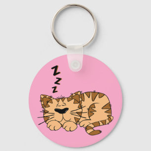Cat Nap Kat Button Sleutelhanger
