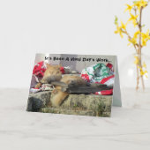 Cat Nappin' Wenskaart Kaart (Gele Bloem)