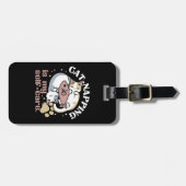 Cat-Napping is mijn zelfzorg Schattigee Cat Quote Bagagelabel (Voorkant horizontaal)