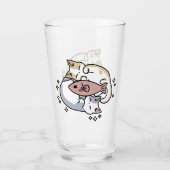 Cat-Napping is mijn zelfzorg Schattigee Cat Quote Glas (Voorkant)