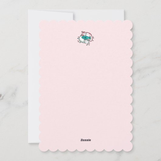 Cat-Napping is mijn zelfzorg: Schattigee slaperige Feestdagenkaart (Achterkant)