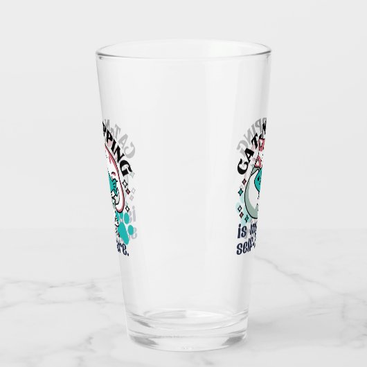 Cat-Napping is mijn zelfzorg: Schattigee slaperige Glas (Links)