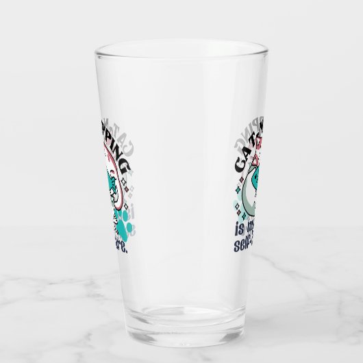 Cat-Napping is mijn zelfzorg: Schattigee slaperige Glas (Rechts)