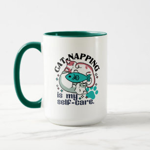 Cat-Napping is mijn zelfzorg: Schattigee slaperige Mok