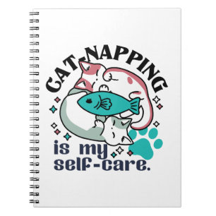Cat-Napping is mijn zelfzorg: Schattigee slaperige Notitieboek