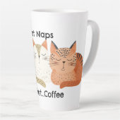 Cat Naps Mais Premier Café Folk Art Latte Mug (Angle droit)