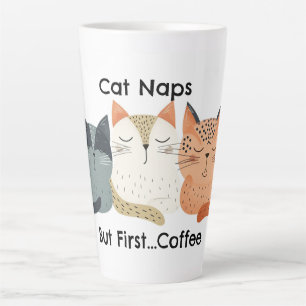 Cat Naps Mais Premier Café Folk Art Latte Mug