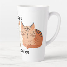 Cat Naps Mais Premier Café Folk Art Latte Mug