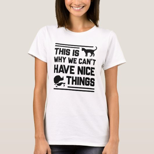 Cat Nice Dingen T-shirt (Voorkant)