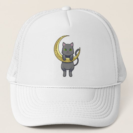 Cat Night Moon Trucker Pet (Voorkant)