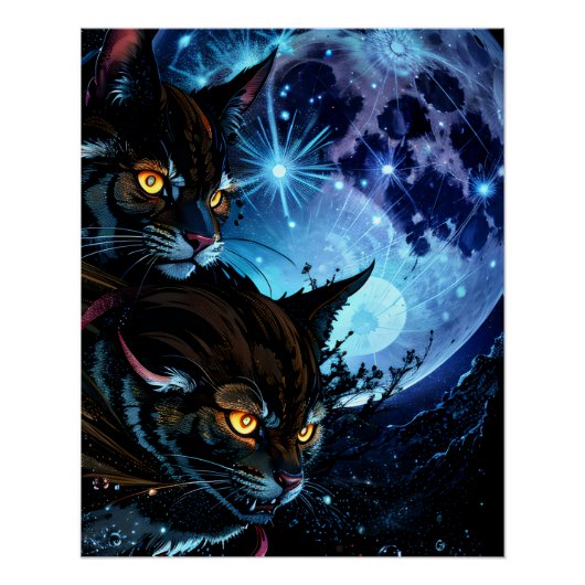 Cat Night Perfect Poster (Voorkant)
