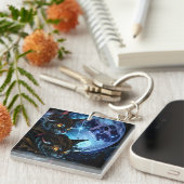 Cat Night Sleutelhanger (Voorkant Rechts)