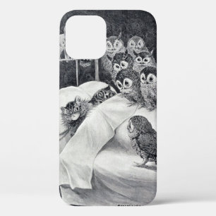 Cat Nightmare Owl Bird, Louis Wain iPhone 12 Hoesje