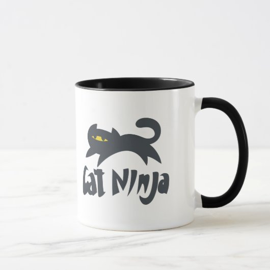 Cat ninja - Kies achtergrondkleur Mok (Rechts)