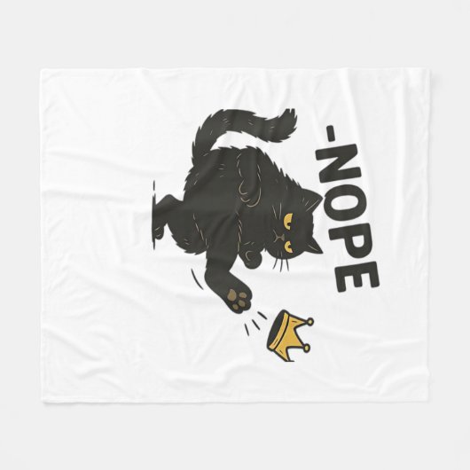 Cat No Kings In America Fleece Deken (Voorkant (Horizontaal))