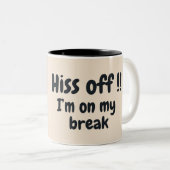 Cat noir café pause Mug (Devant droit)