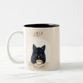 Cat noir café pause Mug (Gauche)