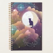 Cat noir coloré Crescent Lune (Devant)