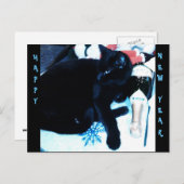 CAT NOIR de CHAMPAGNE, carte postale de NOUVELLE A (Devant / Derrière)