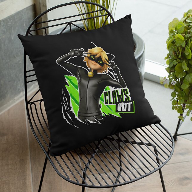 Cat Noir | Grafisch uitklapbaar Kussen (Pillow on chair)